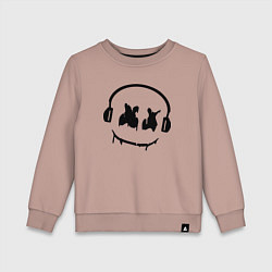 Свитшот хлопковый детский Marshmello Music, цвет: пыльно-розовый