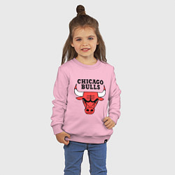 Свитшот хлопковый детский Chicago Bulls, цвет: светло-розовый — фото 2