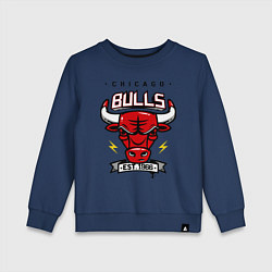 Свитшот хлопковый детский Chicago Bulls est. 1966, цвет: тёмно-синий