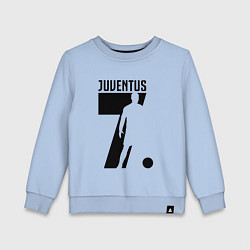 Свитшот хлопковый детский Juventus: Ronaldo 7, цвет: мягкое небо