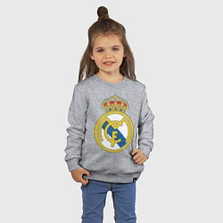 Свитшот хлопковый детский Real Madrid FC, цвет: меланж — фото 2