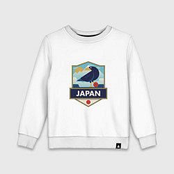 Свитшот хлопковый детский Japan Bird, цвет: белый