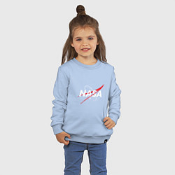 Свитшот хлопковый детский NASA: Space Arrow, цвет: мягкое небо — фото 2