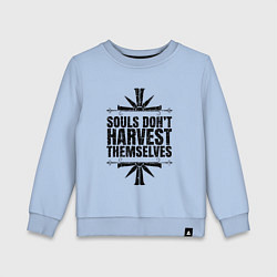 Свитшот хлопковый детский Harvest Themselves, цвет: мягкое небо