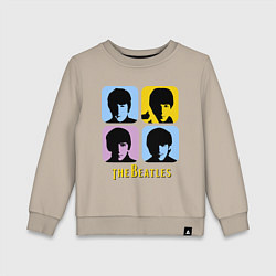 Свитшот хлопковый детский The Beatles: pop-art, цвет: миндальный