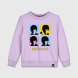 Свитшот хлопковый детский The Beatles: pop-art, цвет: лаванда