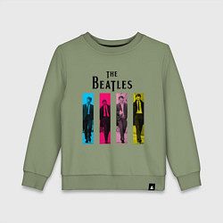 Свитшот хлопковый детский Walking Beatles, цвет: авокадо