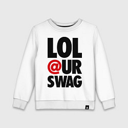 Свитшот хлопковый детский Lol our Swag, цвет: белый