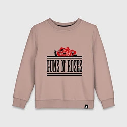 Свитшот хлопковый детский Guns n Roses: rose, цвет: пыльно-розовый