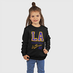 Свитшот хлопковый детский Lebron 23: Los Angeles, цвет: черный — фото 2