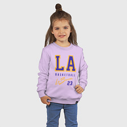 Свитшот хлопковый детский Lebron 23: Los Angeles, цвет: лаванда — фото 2
