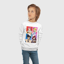 Свитшот хлопковый детский Fairy Tail Team, цвет: белый — фото 2