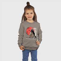 Свитшот хлопковый детский Темный всадник, цвет: утренний латте — фото 2