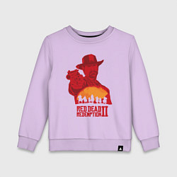 Свитшот хлопковый детский Red Dead Redemption 2, цвет: лаванда