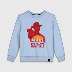 Свитшот хлопковый детский Red Dead Redemption 2, цвет: мягкое небо