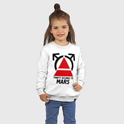 Свитшот хлопковый детский Thirty Seconds To Mars, цвет: белый — фото 2
