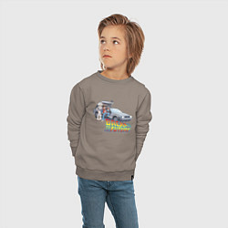 Свитшот хлопковый детский Back to the future, цвет: утренний латте — фото 2