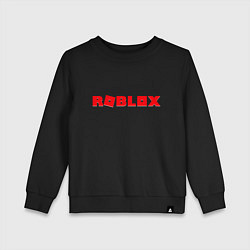 Свитшот хлопковый детский Roblox Logo, цвет: черный
