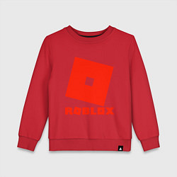 Свитшот хлопковый детский Roblox Logo, цвет: красный