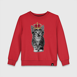 Свитшот хлопковый детский Meow kitten, цвет: красный