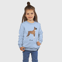 Свитшот хлопковый детский Немецкий Боксер, цвет: мягкое небо — фото 2