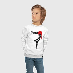 Свитшот хлопковый детский Soul Mate: Boy, цвет: белый — фото 2