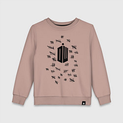 Свитшот хлопковый детский Doctor Who: Days, цвет: пыльно-розовый