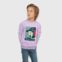 Свитшот хлопковый детский MLP: Yes I Can, цвет: лаванда — фото 2