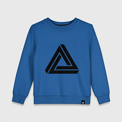 Свитшот хлопковый детский Triangle Visual Illusion цвета синий — фото 1
