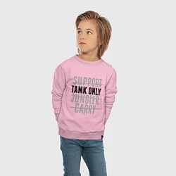 Свитшот хлопковый детский Tank only, цвет: светло-розовый — фото 2