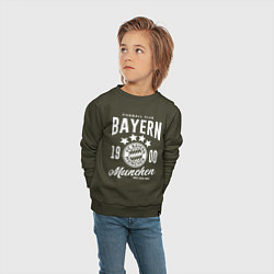 Свитшот хлопковый детский Bayern Munchen 1900, цвет: хаки — фото 2