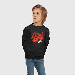 Свитшот хлопковый детский Blink-182, цвет: черный — фото 2