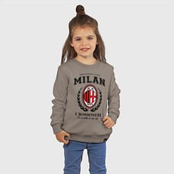Свитшот хлопковый детский Milan: I Rossoneri, цвет: утренний латте — фото 2