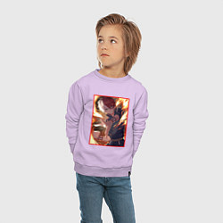 Свитшот хлопковый детский Тодороки, цвет: лаванда — фото 2