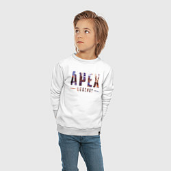Свитшот хлопковый детский Apex, цвет: белый — фото 2