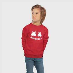 Свитшот хлопковый детский Marshmello, цвет: красный — фото 2