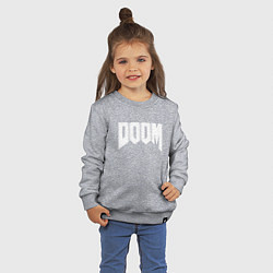 Свитшот хлопковый детский DOOM, цвет: меланж — фото 2