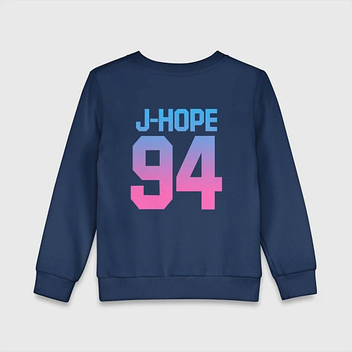 Детский свитшот BTS: Neon J-Hope / Тёмно-синий – фото 2