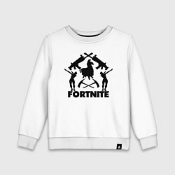 Свитшот хлопковый детский Fortnite Team, цвет: белый