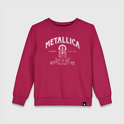 Свитшот хлопковый детский Metallica: Whiskey in the Jar, цвет: маджента