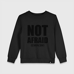 Свитшот хлопковый детский Not Afraid, цвет: черный