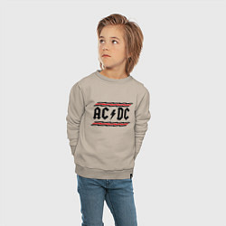 Свитшот хлопковый детский AC/DC Voltage, цвет: миндальный — фото 2