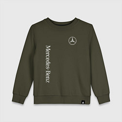 Свитшот хлопковый детский MERCEDES-BENZ, цвет: хаки