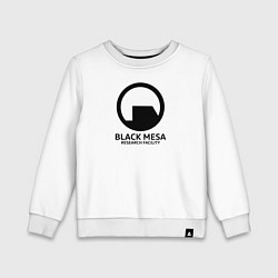 Свитшот хлопковый детский Black Mesa: Research Facility, цвет: белый