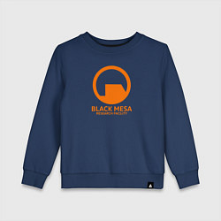 Свитшот хлопковый детский Black Mesa: Research Facility, цвет: тёмно-синий
