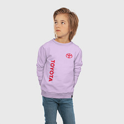 Свитшот хлопковый детский TOYOTA, цвет: лаванда — фото 2