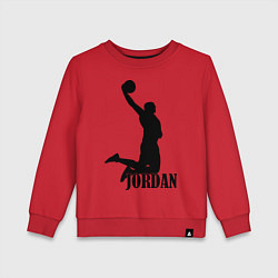 Свитшот хлопковый детский Jordan Basketball, цвет: красный