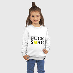 Свитшот хлопковый детский Fuck Wu-Tang SWAG цвета белый — фото 2