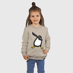 Свитшот хлопковый детский DAB Pinguin, цвет: миндальный — фото 2