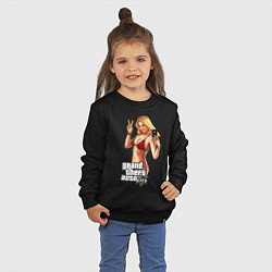 Свитшот хлопковый детский GTA V: Selfie, цвет: черный — фото 2